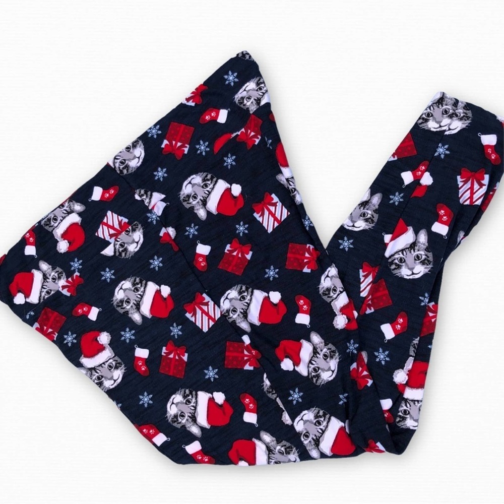 Christmas Cat Pajama 
NEW Plus Size 2X Christmas Kitten Leggings - Picture 8 of 8
